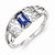 Sterling Silver w/Rhodium Plated Tanzanite Ring