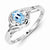 Sterling Silver w/Rhodium Plated Diamond & Sky Blue Topaz Ring