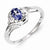 Sterling Silver w/Rhodium Plated Diamond & Tanzanite Ring