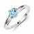 Sterling Silver w/Rhodium Plated Diamond & Sky Blue Topaz Oval Ring