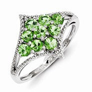 Sterling Silver Tsavorite Ring