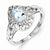 Sterling Silver w/Rhodium Plated Aquamarine Teardrop Ring