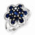 Sterling Silver Sapphire Flower Ring