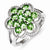 Sterling Silver Tsavorite Flower Ring