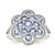 Sterling Silver Tanzanite Flower Ring