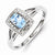 Sterling Silver Light Swiss Blue Topaz & Diamond Ring