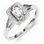 Sterling Silver Pink Amethyst & Diamond Ring