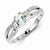 Sterling Silver Green Amethyst & Diamond Ring