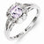 Sterling Silver Pink Amethyst & Diamond Ring