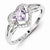 Sterling Silver Pink Amethyst & Diamond Ring