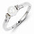 Sterling Silver w/Rhodium Plated Diamond and FW Cultured Pearl Ring