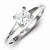 Sterling Silver Solitaire Princess CZ Ring