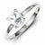 Sterling Silver Solitaire Oval CZ Ring