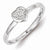 Sterling Silver White Diamond Stackable Ring