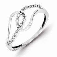 Sterling Silver w/Rhodium Plated Diamond Accent Fashion Ring