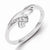 Sterling Silver w/Rhodium Plated Diamond Ring