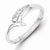 Sterling Silver w/Rhodium Plated Diamond Ring