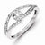 Sterling Silver Simple Twist Diamond Ring