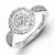 Sterling Silver Circle Diamond Ring