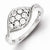 Traditional Sterling Silver Prong Set Diamond Ring