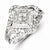 Sterling Silver w/Rhodium Plated Diamond Ring