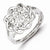 Sterling Silver w/Rhodium Plated & Diamond Ring