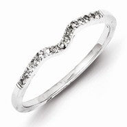 Sterling Silver w/Rhodium Plated Diamond Wrap Ring