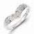 Sterling Silver w/Rhodium Plated Diamond Ring