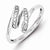 Sterling Silver w/Rhodium Plated Diamond Ring