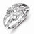 Sterling Silver w/Rhodium Plated Diamond Ring