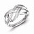 Sterling Silver w/Rhodium Plated Diamond Ring