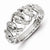 Sterling Silver w/Rhodium Plated Diamond Ring