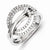 Sterling Silver w/Rhodium Plated Diamond Oval Ring