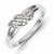 Sterling Silver w/Rhodium Plated Diamond Ring