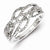 Sterling Silver w/Rhodium Plated Diamond Ring