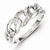 Sterling Silver w/Rhodium Plated Diamond Ring