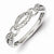 Sterling Silver w/Rhodium Plated Diamond Ring