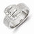 Sterling Silver Diamond Buckle Ring