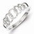 Sterling Silver Twist Design Diamond Ring