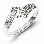 Sterling Silver White Diamond Ring