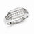 Sterling Silver w/Rhodium Plated Diamond Men's Ring