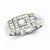 Sterling Silver with 10k Gold Diamond Men's Ring