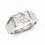 Sterling Silver w/Rhodium Plated Diamond Men's Ring