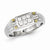 Sterling Silver and Gold Plated Diamond Men's Ring