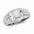 Sterling Silver w/Rhodium Plated Diamond Men's Ring