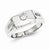 Sterling Silver w/Rhodium Plated Diamond Men's Ring