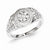 Sterling Silver w/Rhodium Plated Diamond Men's Ring