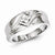 Sterling Silver w/Rhodium Plated Diamond Men's Ring