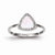 Sterling Silver Diamond & Mother of Pearl Triangle Ring