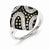 Sterling Silver Champagne Diamond & Diamond Shape Ring